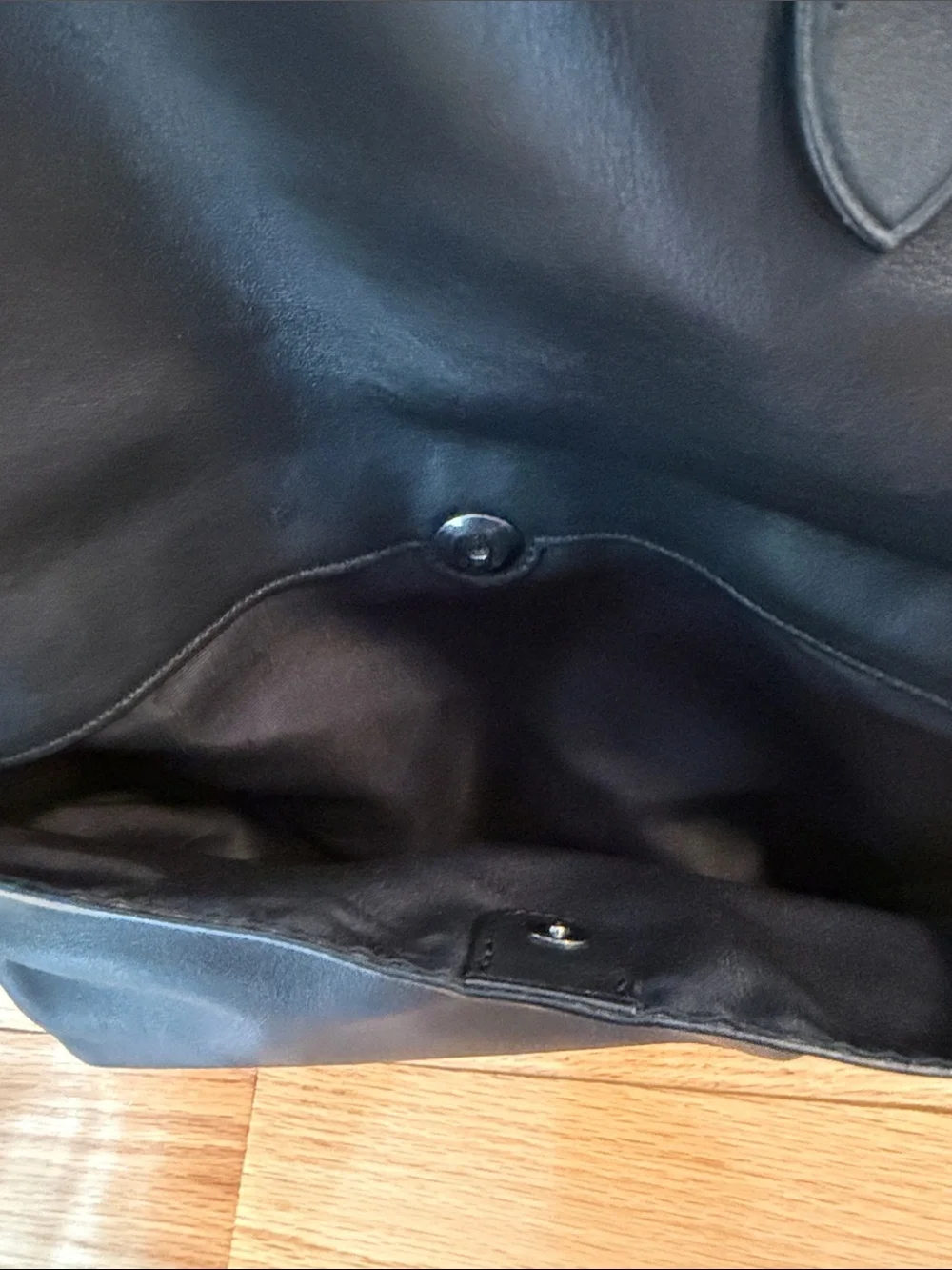 Coach Black Leather Convertible Laptop Tote/Messenger Bag with Adjustable Strap